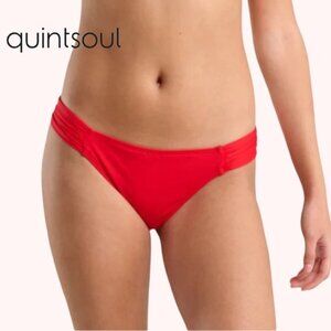 NWT Red Low Rise Retro Bikini Bottom Swim Separate - Size Small